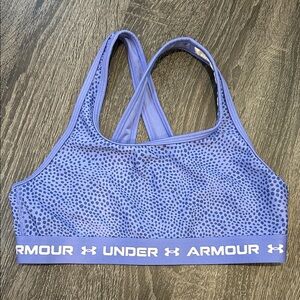 Under Armour Lavender/Purple Crossback Sports Bra with Logo Band